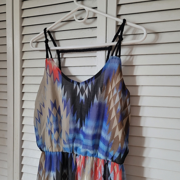 XHILARATION High Low Printed Dress, Size M - Picture 3 of 9